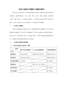 标杆地产室外工程施工工期优化研究