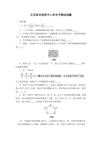 江苏省名校初中入学水平测试试题-小升初数学试卷课件