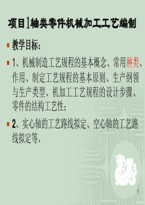 项目11轴类零件机械加工工艺编制机械制造工艺规程概述