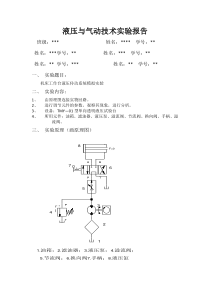 液压气动实验报告