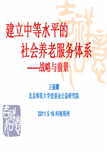 王振耀：适应经济发展建立以老年人为本的养老服务体系王振耀课件