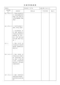 生产部内审检查表