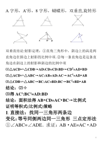 相似三角形解题技巧及口诀