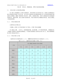 第5章-劳动力、机械、材料计划及保证措施