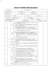 落地扣件式钢管脚手架搭设检查验收表