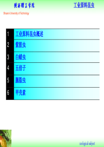 资源昆虫学-工业原料昆虫