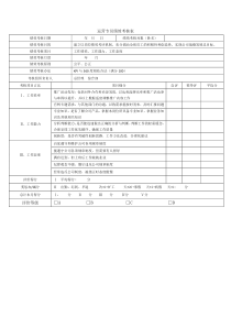 运营专员绩效考核表