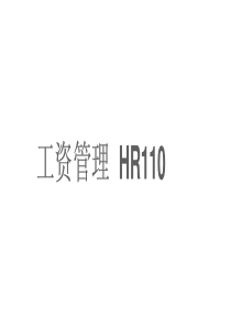 SAP_HR_工资管理及配置_HR110