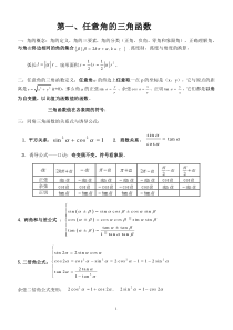 高一数学必修4三角函数知识点及典型练习