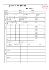 QR-CP-004-B 生产进度跟踪表