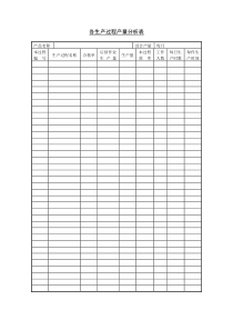 各生产过程产量分析表(1)