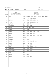 德国大众2天试生产审核表