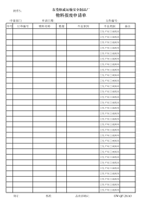 物料报废申请单