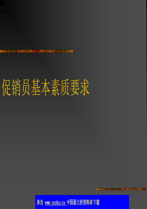 促销员基本素质要求(ppt 34)(1)