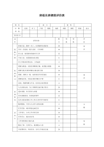 生产制造型企业班组长绩效评价表