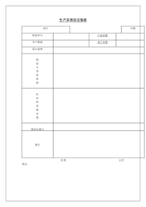 生产异常状况报表