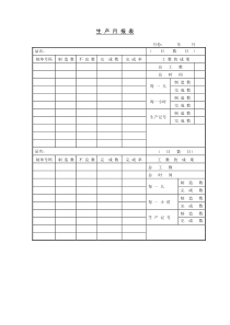 生产月报表