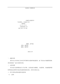 【BCC职业安全健康管理体系专业审核作业指导石油加工及炼焦业】（DOC17页）