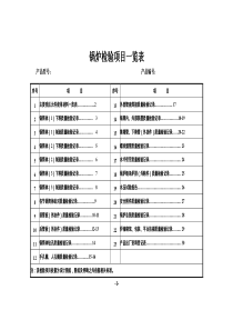 锅炉生产检查记录表