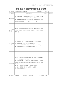 仪表车间检修安全方案