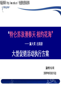 特仑苏浪漫春天相约花海--大型促销活动执行方案（PPT41页）