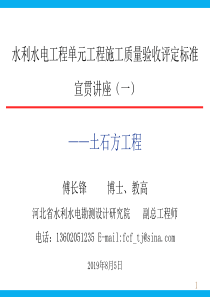 X年水利水电工程单元工程施工质量验收评定标准