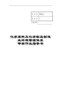 化学原料及化学制品制造业环境管理体系审核作业指导书（DOC 37页）