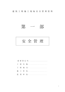 建筑工程施工现场安全管理资料全套样本