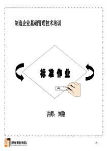 标准化作业管理讲座