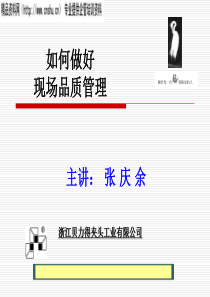 浙江XX工业有限公司如何做好现场品质管理(PPT112页)