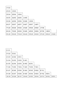 一年级10以内加减法口算表