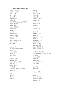 【有机化学专业英语词汇】