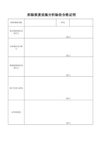 安全设施拆除报废分析验收合格证明