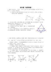 华师版2015八年级上册数学综合压轴题汇编