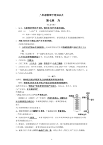 人教版2016八年级物理下册知识点总结