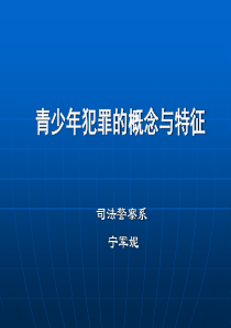 青少年犯罪的概念与特征