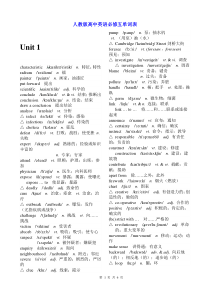 人教版高中英语必修五单词表