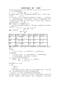 工程材料考试复习 试卷 (及答案)