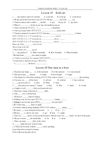 新概念二单元练习题(L19-L24)