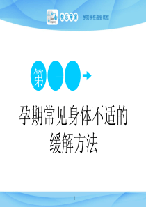 快乐孕育孕妇学校高级教程-第一讲-孕期常见身体不适的缓解方法PPT课件