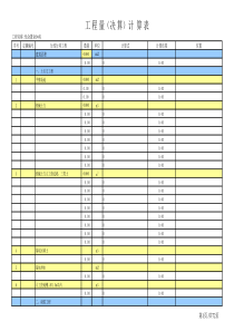 土建工程量计算表格（XLS2页）