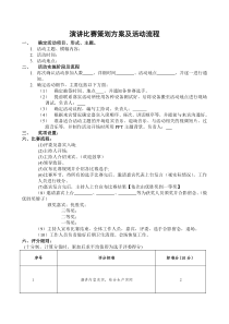 演讲比赛策划方案及活动流程