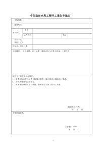 小型农田水利工程表格2