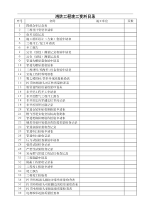 消防工程竣工资料表格范本