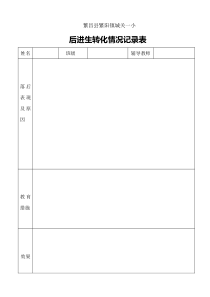 后进生转化记录表