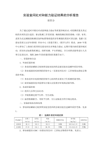 实验室间比对和能力验证结果的分析报告