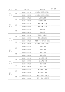 新教师培训安排表