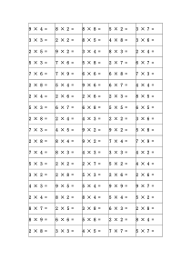 9以内乘法口算练习题10000道