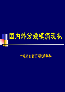 国内外分娩镇痛现状资料