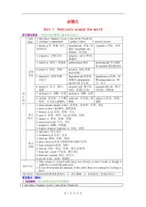 人教版高中英语必修三全册知识点复习+练习(含解析)